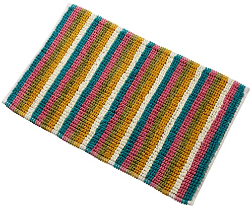 Olivia Rocco Padstow Stripe Bathmat Comfort To Your Bathroom Super Soft Absorbent Bath Shower Mats Washable Dry Fast Durable Classic Design