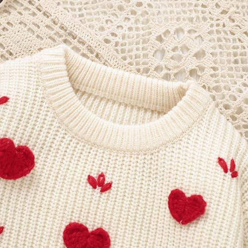 Hadetoto Baby Girl Boy Knit Sweater Blouse Pullover Sweatshirt Warm Crewneck Long Sleeve Tops for Infant Toddler4
