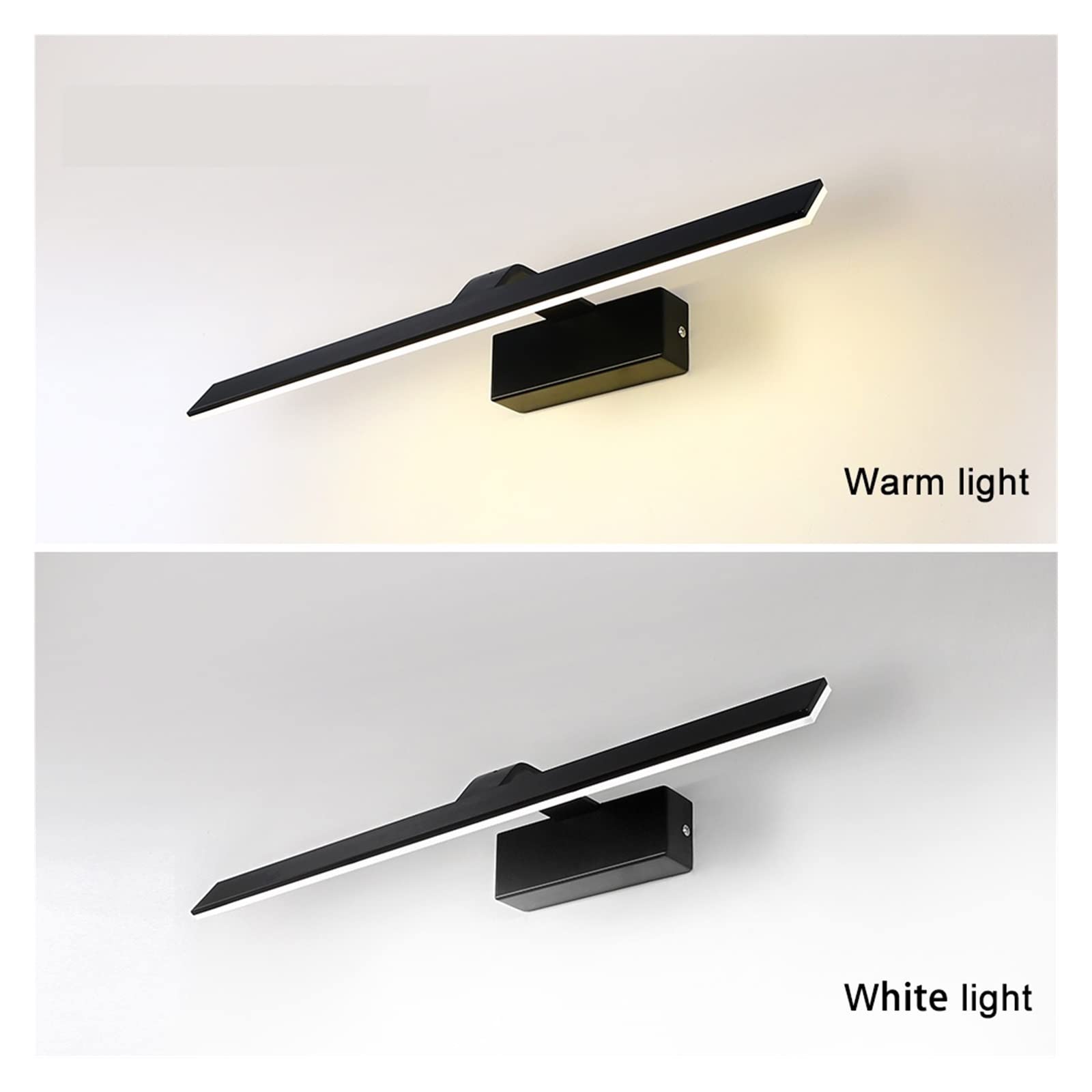 Luces de cuadro para pared, Luz de pared Led, lámpara de pared de baño blanca y negra nórdica, 12W, 55CM, for interior, sala de estar, dormitorio, accesorio de iluminación de pared ,para cuadros,marco