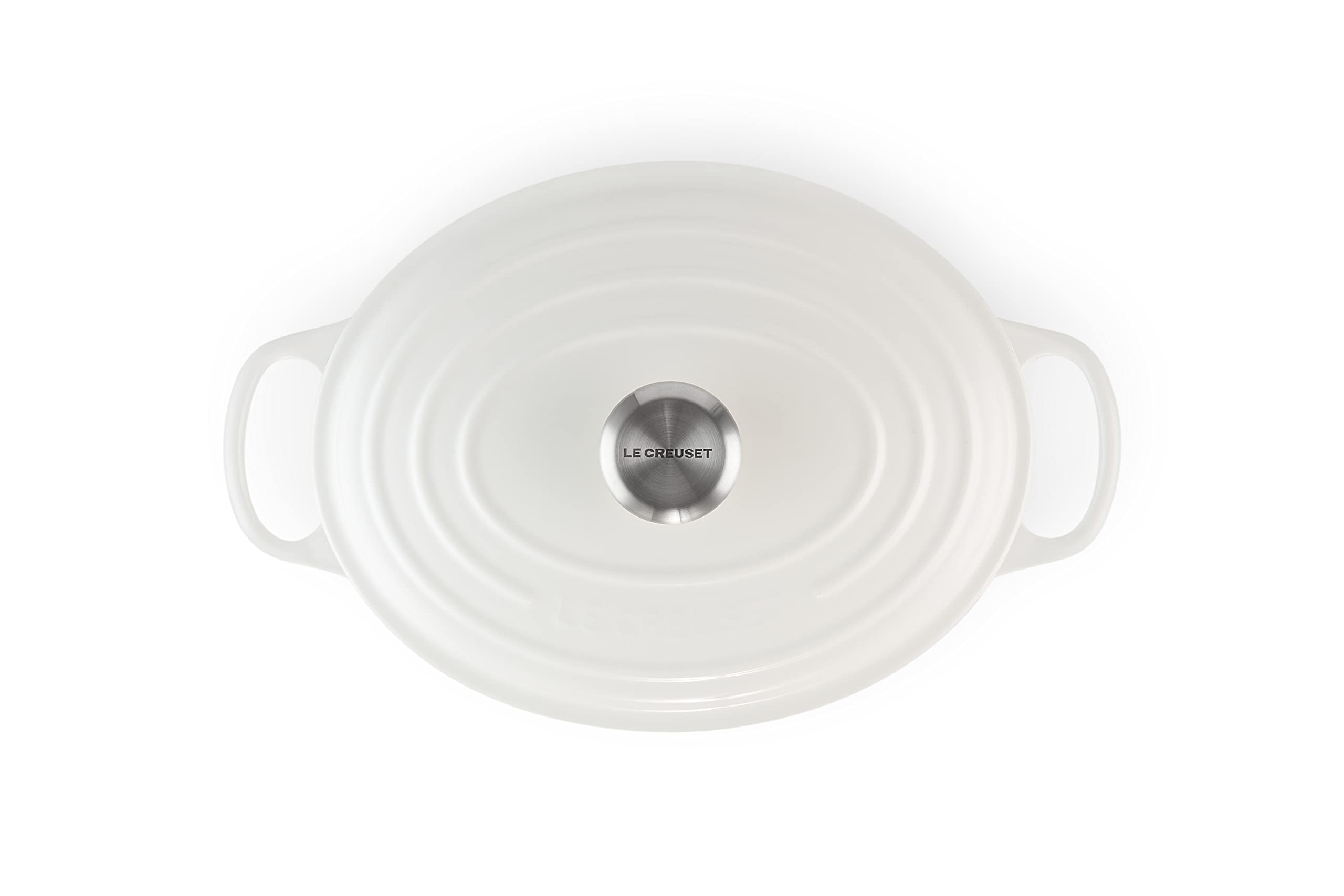 Le Creuset 21178291302430 Cocotte ovale en fonte 5 Quart blanc LS2502-2916SS