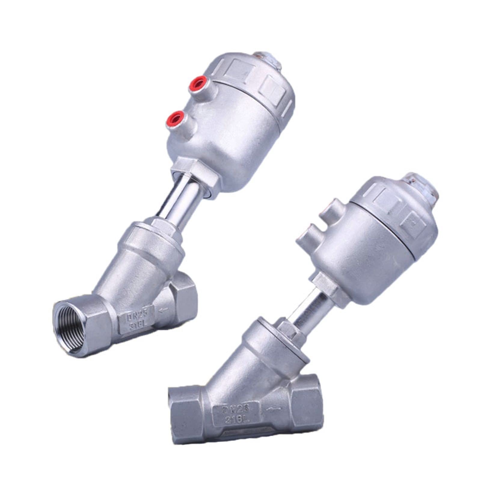DN-Serie Hochtemperatur- und Korrosions-Dampf-Pneumatikventil Y-Typ-Eckventil mit Innengewinde.(DN20 Plastic Head)