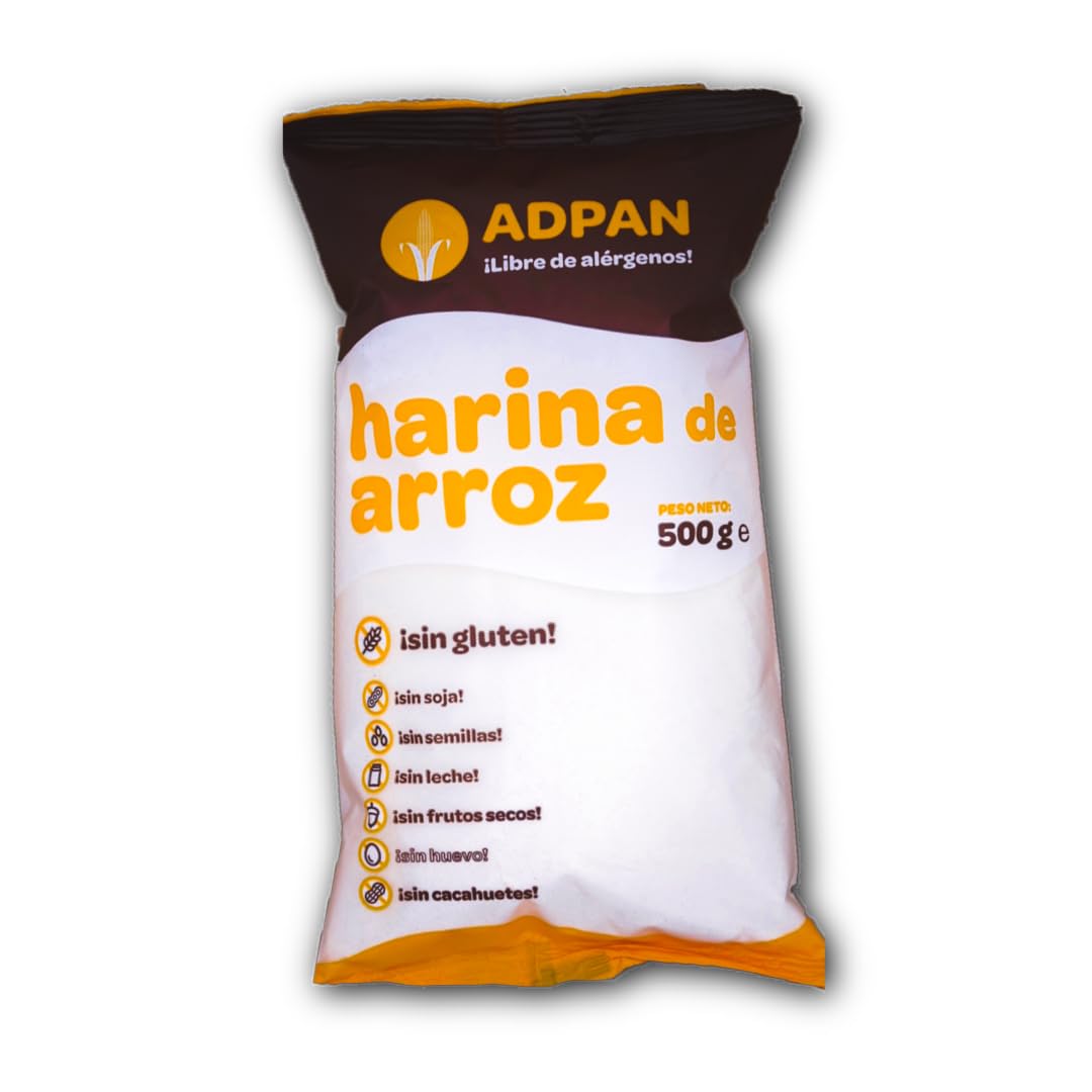 Harina de Arroz Sin Gluten 500 g Vegana para Rebozados y Salsas