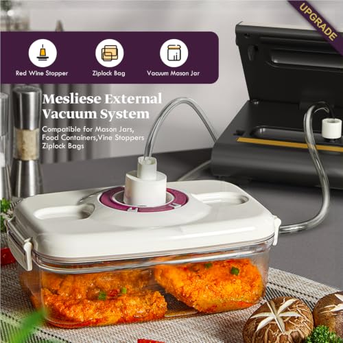 Image of Mesliese 90kPa Vacuum Sealer Dry /Moist Modes 2 Bag Rolls & 5 Pre-cut Bags