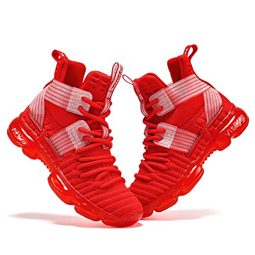 Image of VITUOFLY Kids Basketball Shoes Boys Air Cushion Sneakers Girls Mid Top School Training Shoes Non-Slip Outdoor Sports Shoes Comfortable Boys Running Shoes Durable Little Kid /Big Kid