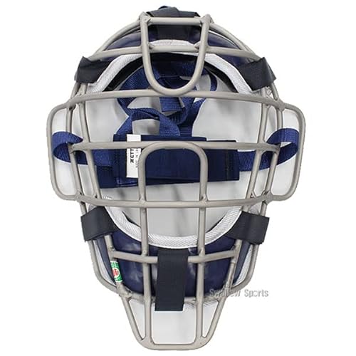 ゼット 限定 JSBB公認 軟式野球 防具 プロステイタス キャッチャー防具 軟式用 マスク プロテクター レガーツ 3点セット BL3022 SGマーク対応商品 ZETT (2913)ネイビー×シルバー - 2枚目