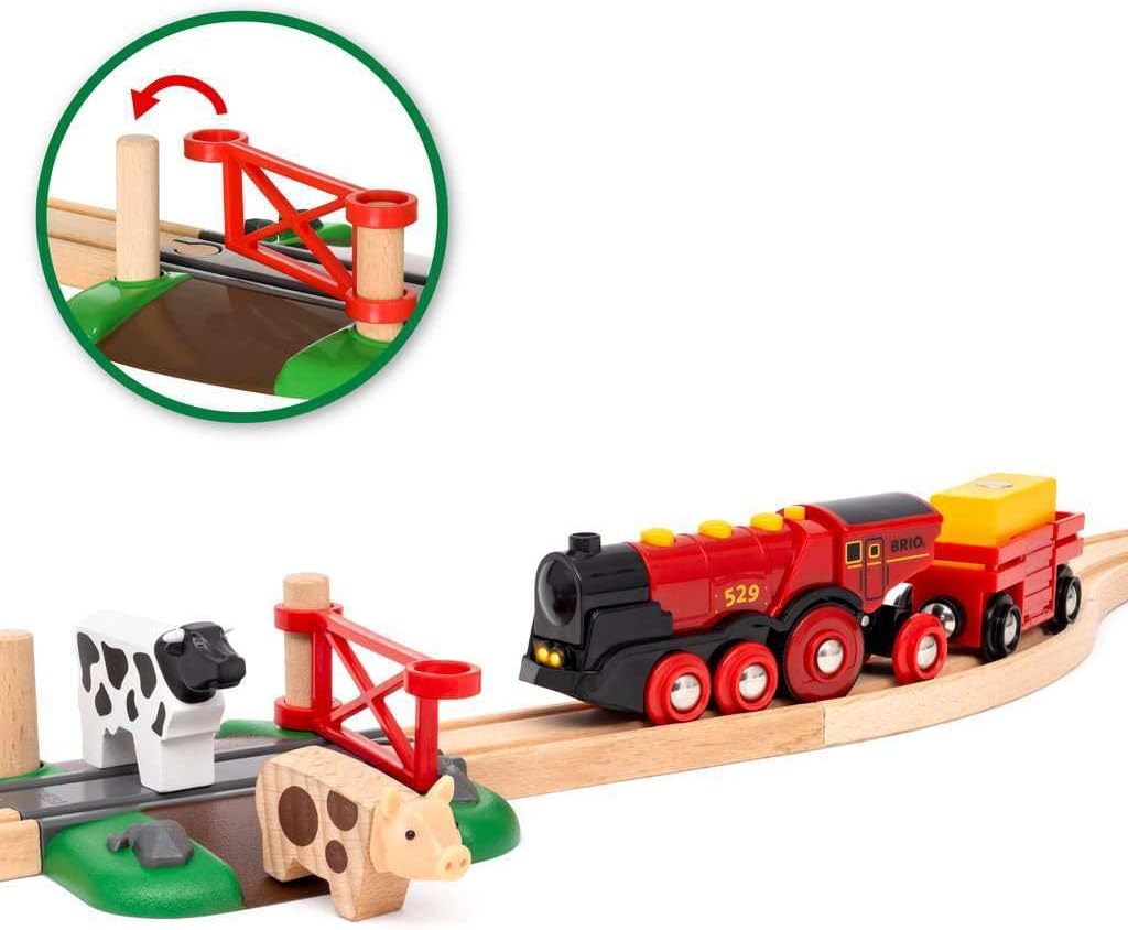 BRIO World - 36029 Mighty Red Train Set | Toy Train Set for Kids Aged 3 Years Up