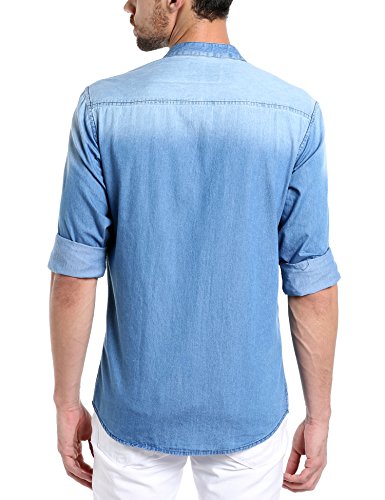 Image of Dennis Lingo Men's Solid Slim Fit Casual Shirt