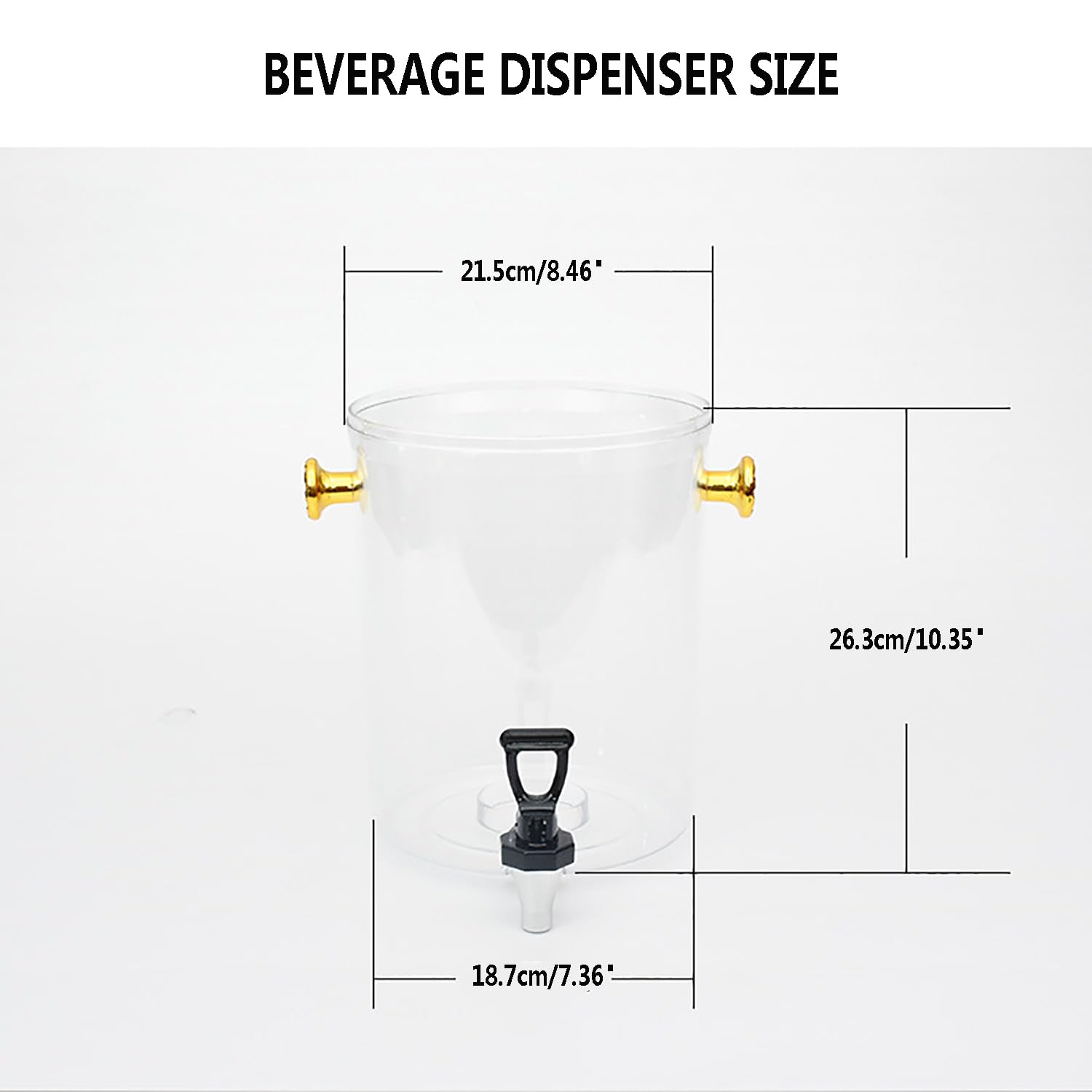 Dispensador de Bebidas con Soporte, Dispensador de Bebidas con Contenedor de Hielo 8L, Dispensador de Limonada de Acero Inoxidable para Fiestas, Buffets, Cafeterías, Bares