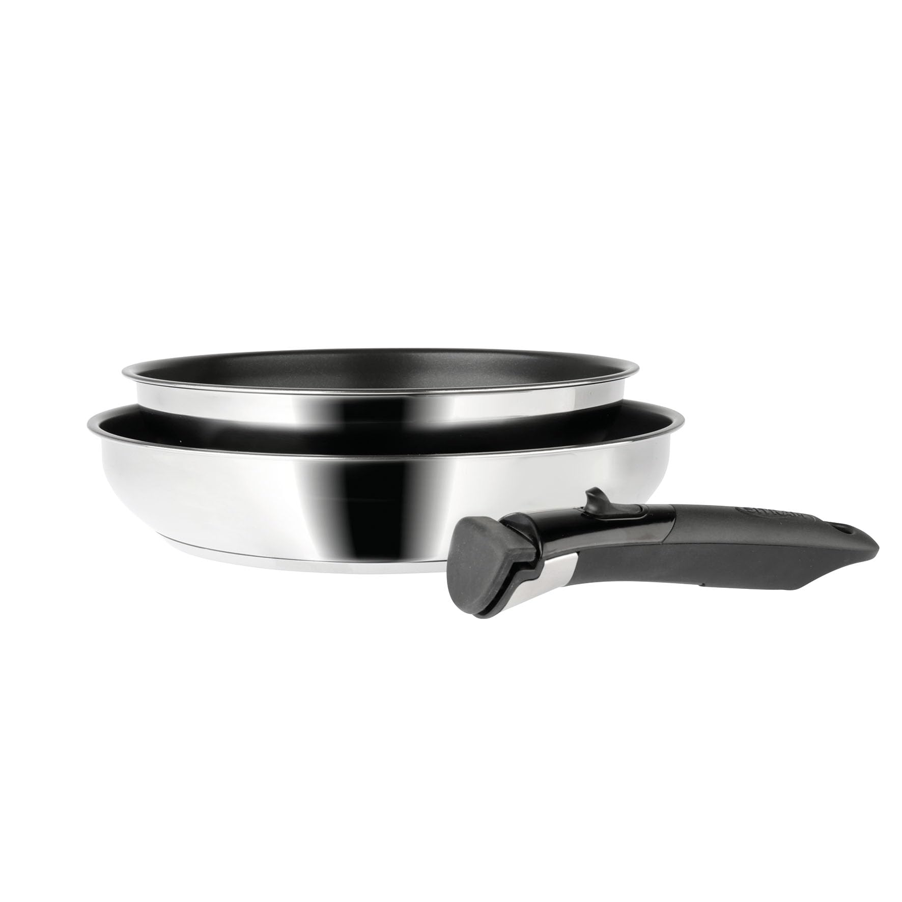 Sitram 713508 Juego de 2 sartenes de acero inoxidable ARPEGE 24-28 cm H 5-6 cm - Revestimiento interior negro sin PFOA - Mango extraíble SITRAMOVIBLE - Todo tipo de fuegos incluida inducción Sitram 713508 Juego de 2 sartenes de acero inoxidable ARPEGE 24-28 cm H 5-6 cm - Revestimiento interior negro sin PFOA - Mango extraíble SITRAMOVIBLE - Todo tipo de fuegos incluida inducción