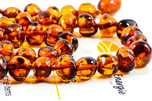 AmberJewellery Bernstein Halsketten für Erwachsene – 50 cm – Damen/Herren – handgefertigt aus zertifizierten baltischen Bernsteinperlen