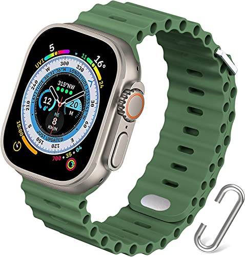 Image of IBS Ultra Seris 8 Smart Watch Men two Watch NFC Door Unlock Smartwatch Bluetooth Call Wireless Charge Fitness Bracelet (ULTRA ALFALFA RUBBER STRAP (ARS))