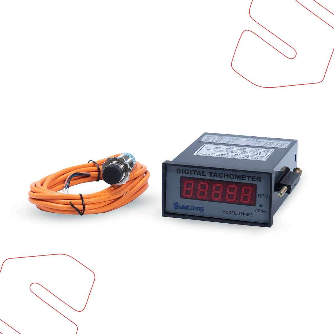 TM 803 Digital Panel Mount Tachometer with Proximity Switch Sensor - 220 Volts AC 50 Hz +/- 10%, easy-to-install, used to measure the rotational speed of a motor or shaft, proximity switch sensor-picture-14
