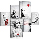 quadros banksy collage - nessuna cornice necessaria - collage moderno street art - ufficio soggiorno - n003163a