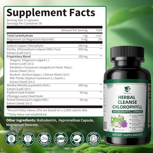 Save on Lukaree Chlorophyll Capsules - 60 Vegan Capsules for Detox & Health - Image 6