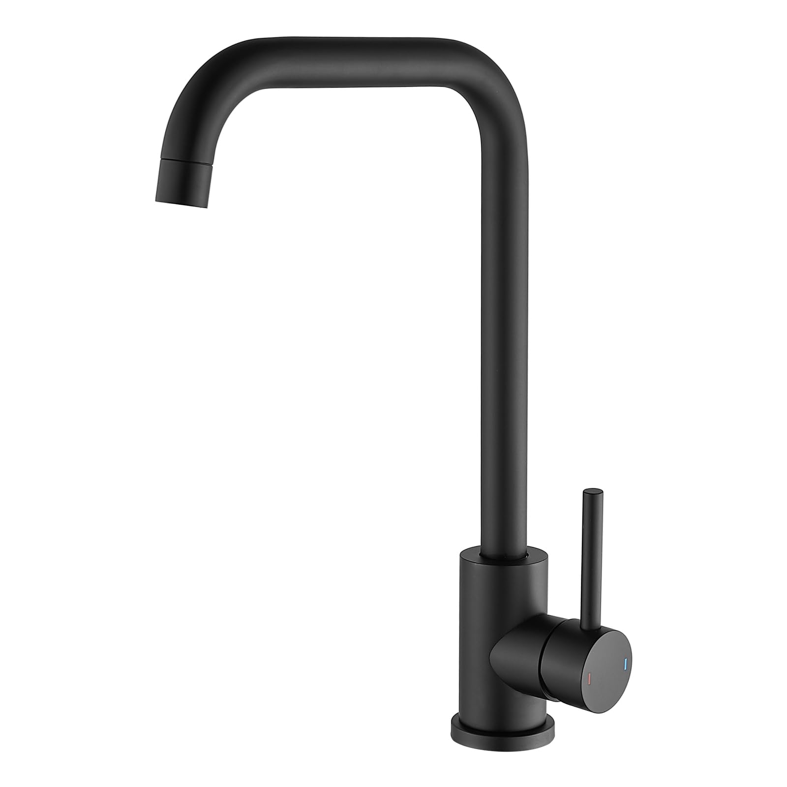 MAMHUN Kitchen Faucet High Spout Matte Black | 360° Swivel Mixer Tap | Modern Sink Faucets | Easy Installation