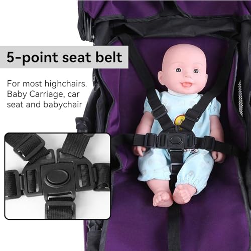 5 Punkt Gurt Sicherheitsgurt,Sicherheitsgurt für Kinder,5-Punkt-Gurt Verstellbare Hochstuhl Sicherheitsgurte Gurte für Kindersitz,Kinderwagen Buggy,Auto(Schwarz)