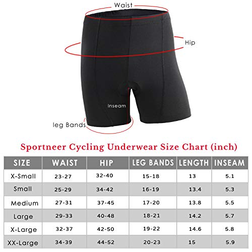 Sportneer Padded Bike Shorts For Woman 3D Padding Bicycle Cycling Underwear Women'S Cycling Shorts For Mountain Bike And Road Bike Black thumb #5