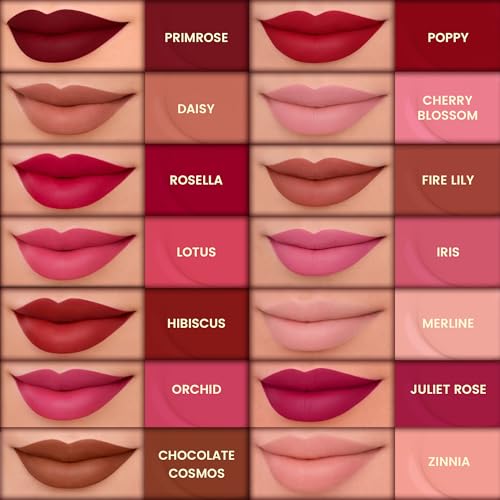 Image of Parul Garg Beauty Liquid Matte Lipstick Pack of 14 | Long Lasting Smudge Proof Silk Matte Lipstick Set | Hydrating Matte Lipstick with Shea Butter & Vitamin E | Vegan Clean Beauty | 3 ml Each