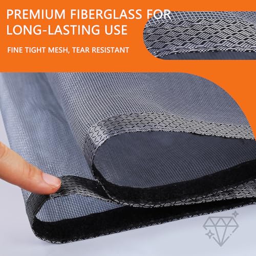 Magnetic Screen Door 38'' x 83'', Heavy Duty Fiberglass Screen Mesh for Summer Use ,Hands-Free, Pet & Kid Friendly for Patio Sliding & Front Doors (Gray Summer Screen, Fit Door Size 36''x82'') - image 5