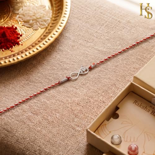Image of HighSpark 925 Silver Rakhi for Bhai | Stylish Cool Bro Rakhi for Boys & Men | Lovely Gift