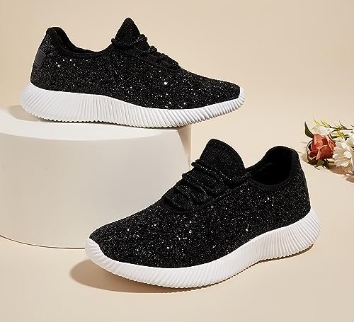 Image of K KIP WOK Fashion Glitter Sneakers for Womens Silp On Running Shoes Lightweigt Tennis Walking Sneakers