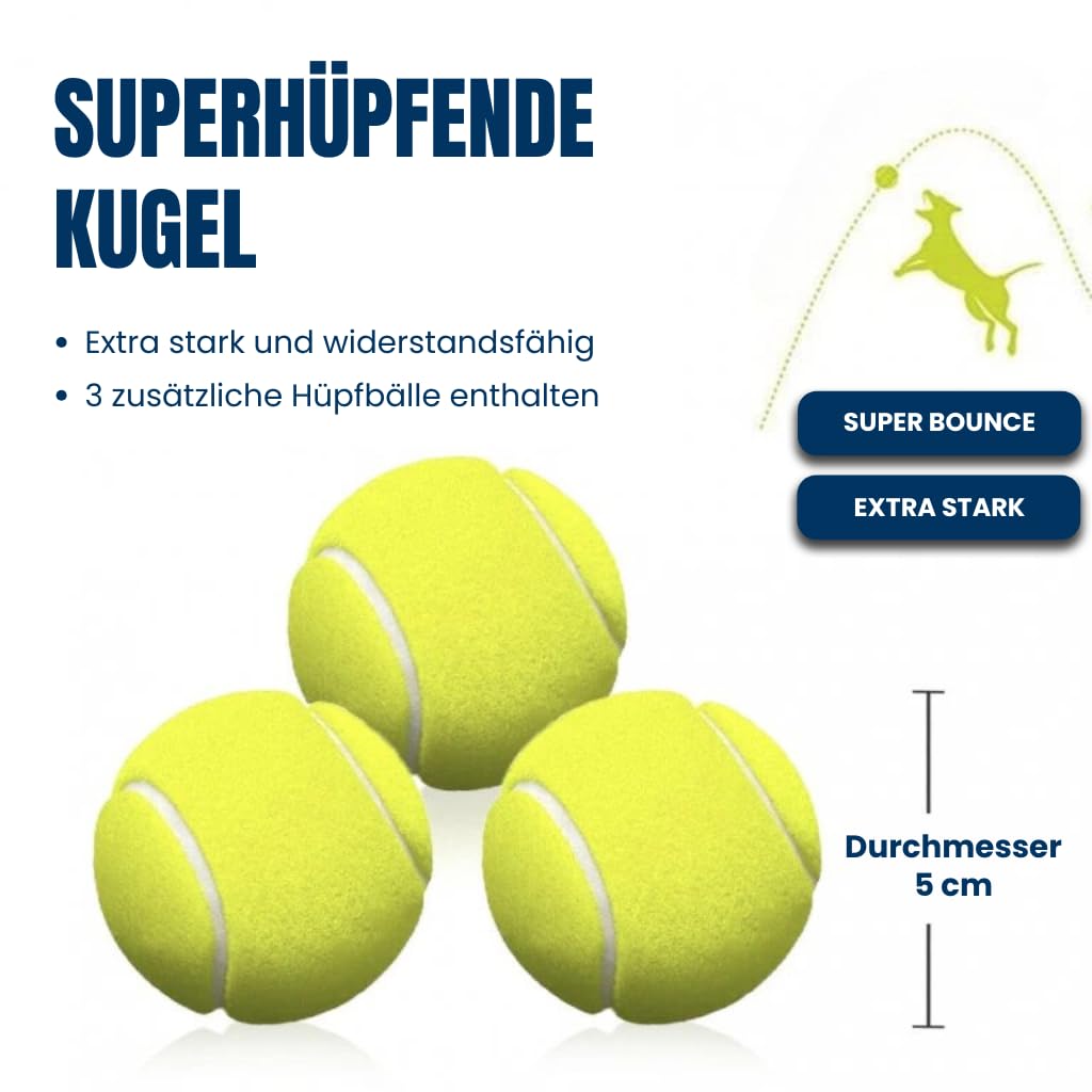 BOT automatischer Ballwerfer Ifetch, inkl. 3Stk Hundebälle. Interaktives Hundespielzeug Ballwurfmaschine kleine Hunde (Mini 5cm - Blue)