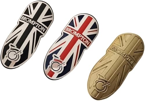 Miniatura 7 de Gepinke Brom-pton - Calcomanías de aluminio para la cabeza de la bicicleta, para MTB BMX plegable, marco frontal, accesorios de ciclismo de vapor,