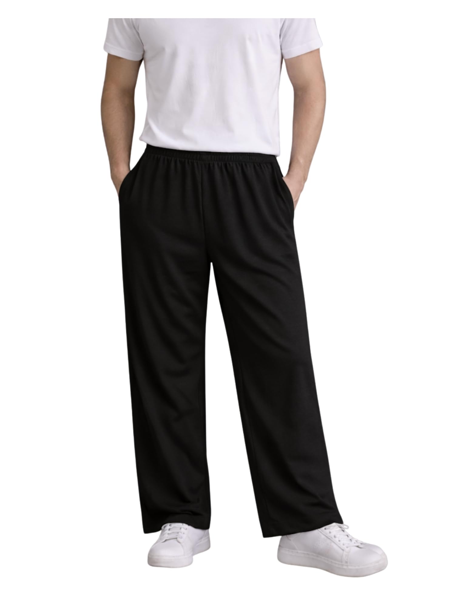 Men Wide Leg Pants | High Waist Relaxed Fit Trousers | Formal, Casual & Travel Wear | Comfortable Everyday Styling Pants