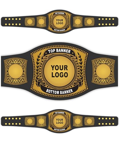 HANDSY Championship Customizable Wrestling Belt - Fully Personalized for All Sports - Custom Championship Belts (2mm Brass)