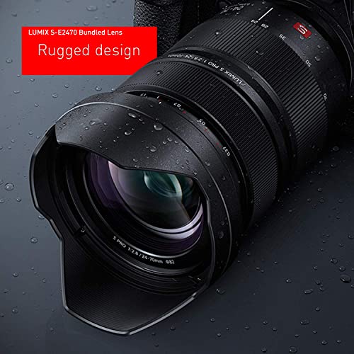 Image of Panasonic LUMIX S5 Full Frame Mirrorless Camera (DC-S5BODY) and LUMIX S Pro 24-70mm F2.8 L-Mount Interchangeable Lens (S-E2470)