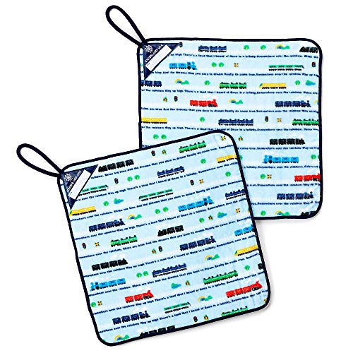 ループタオル 男の子 今治 幼稚園 保育園 ループ付き 2枚セット カラフル列車で行こう カラフルキャンディスタイル N8500220