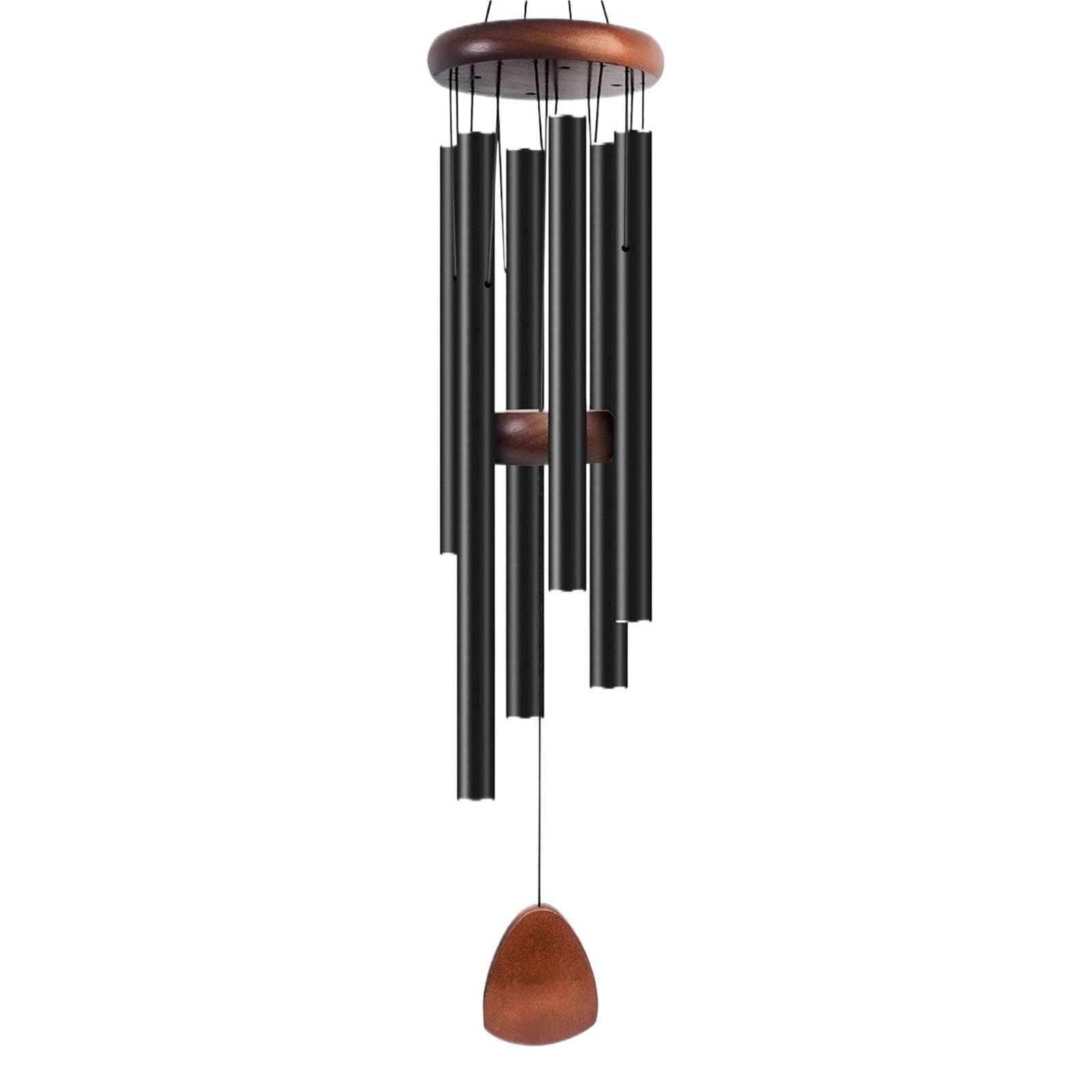 28-Zoll-Windspiel für den Außenbereich mit 6 abgestimmten Röhren und Fänger für Hof, Terrasse, Garten, Heimdekoration, Geschenk, mediterraner Stil, Metall