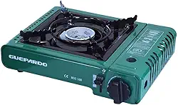 Guepardo, Fogareiro Horizontal New Duppio Acompanha Maleta Para Transporte Com Acendimento Automático e Regulador de Intensidade da chama, Economico e Versátil