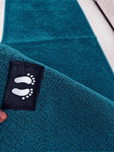 Image of Ultra Soft Bedside Runner Rug 22x55 Inch, Anti-Slip Floor Mat for Bedroom, Long Plush Carpet Runner for Bedside, Living Room, Hallway & Home Decor, Washable Comfortable Area Rug (Green)