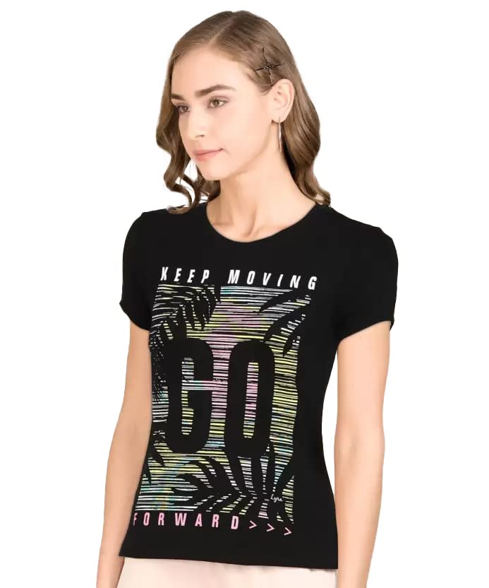 Image of Lyra Women's Cotton Regular Fit T-Shirt