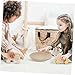 Totority 2 Pcs Wooden Kitchen Plate Model Smooth Edges Safe Pretend Cooking Plaything for Interaction Educational Play