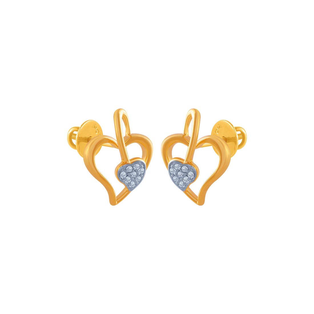 Gold and Diamond Stud Earrings for Women-image-47