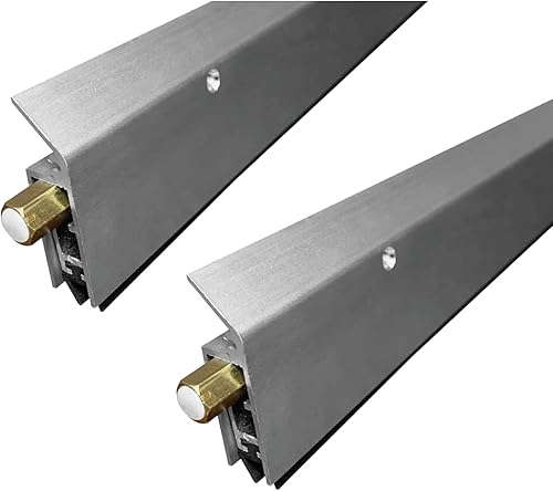 Paquete de 2 Parte inferior de puerta automática montada en superficie (7123CA) con extrusión de goma sólida, SMS # 6 x 1 '' suministrado, (32