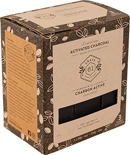 Crate 61, Vegan Natural Bar Soap, Charcoal & Argan, 3 Pack, Handmade Soap With Premium Essential Oils, Cold Pressed Face And Body Bar Soap For Men And Women (4 oz, 3 Bars)  Ethique Unscented Body Wash Bar for Sensitive Skin - Scent Free, Moisturizing, Vegan, Plastic Free, Eco-Friendly, Compostable, Recyclable - Charcoal, Kaolin & Oatmeal, 4.23oz (Pack of 1)  MARLOWE. Charcoal Face & Body Soap Bar No. 106 (7oz) | Best Cleansing & Detoxifying Bar for Men | Includes Natural Extracts, Shea Butter & Willow Bark | Amazing Scent  Nubian African Black Soap 5 Ounce (pack of 6)  Yes To Tomatoes Bar Soap Activated Charcoal with Tomato Extracts and Sunflower Seed Oil Face, Body Soap for Men, Women and Teens No Paraben, 7 Ounce Bar  Yardley London Activated Charcoal moisturizing bath bar 4.25oz - 3 pack bundle  Oars + Alps Exfoliating Mens Bar Soap, Made with Naturally Derived Ingredients and Dermatologist Tested, Vegan and Gluten Free, 1 Pack