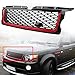 ABS Auto Griglia Paraurti Anteriore Griglia Della Maglia Per Land Rover Range Rover Sport RRS 2005 2006 2007 2008 2009, Cornice Nera Bordo Rosso