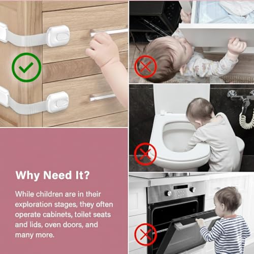 Image of Safe-O-Kid Childproof Home Safety Combo | 1 Multipurpose Safety Lock, 2 Smiley End Locks & 4 NBR Corner Guards | Baby Proofing Safety Kit for Cabinets, Drawers & Furniture Protection - Assorted