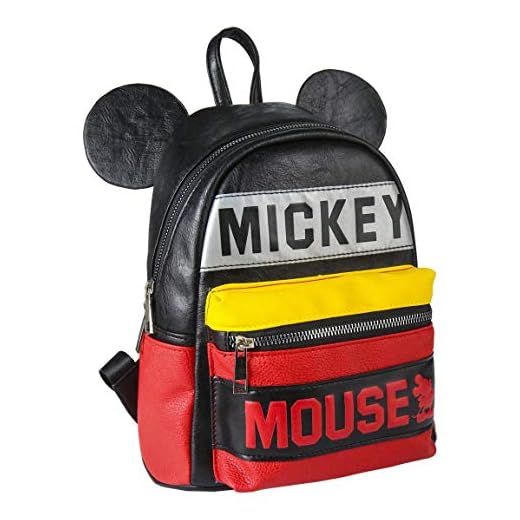 CERDÁ LIFE'S LITTLE MOMENTS Mochila Casual Moda Mickey, Unisex Adultos, Negro (Negro), 11x25x22 cm (W x H x L)