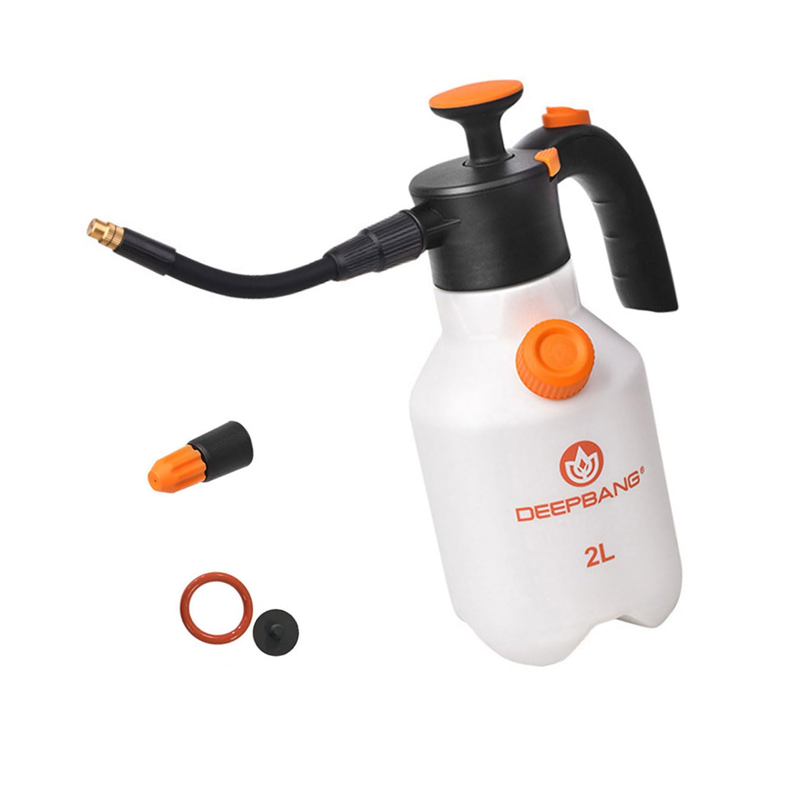 Bottiglia spray da giardino leggera da 2 l, con bacchetta flessibile a 360 gradi, impostazione nebulizzata regolabile per piante d'appartamento e fiori, spruzzatore portatile da giardino