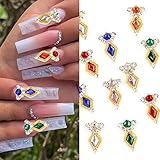 30pcs New Unique Designs Gold Metal Nail Art Sparkling Charm Rhinestone Jewels Decoration Accessory