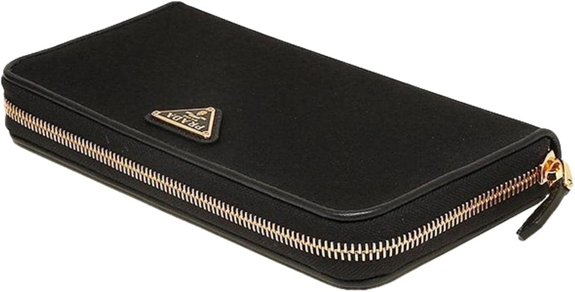 Amazon.com: Prada Women's Large Black Nylon and Leather Zip-Around