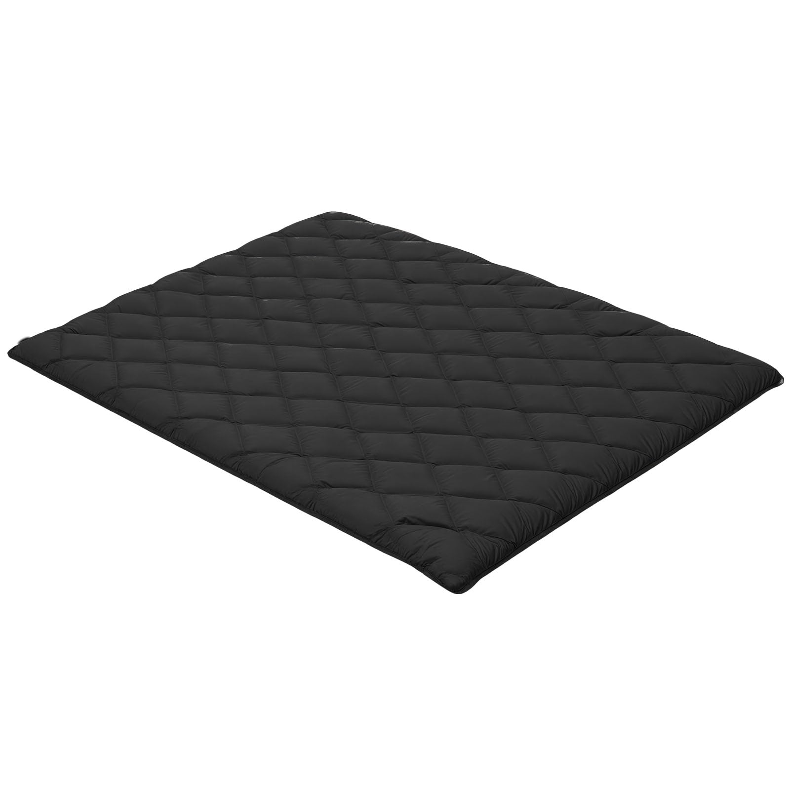 VEVOR 9-warstwowy japoński materac futon, grubość 8,9 cm, mata, składany zwijany materac do spania, z torbą do przechowywania, przenośny materac podłogowy, na kemping, do akademika, jogi, czarny