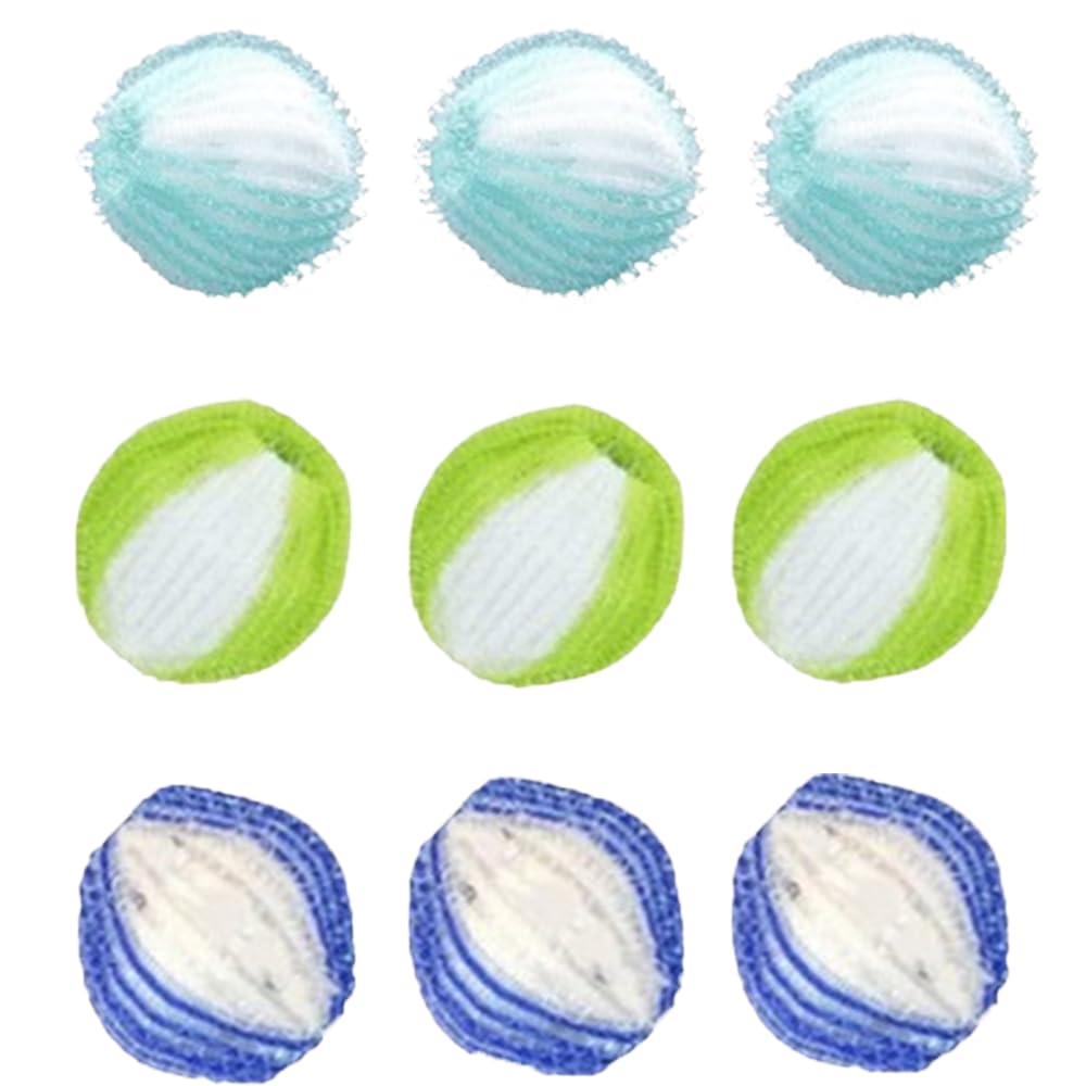 9Pcs Washing Balls Pet Hair Catcher Lint Remover Balls Reusable Hair Catcher Lint Filters for Removing Pet Fur Clothes Bedding
