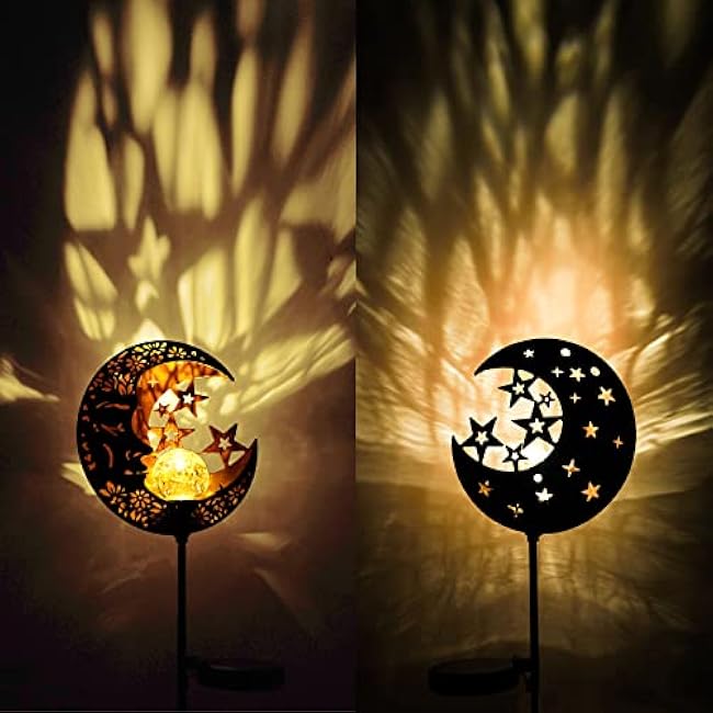 Moon Solar Lights Solar Lantern with Warm Light