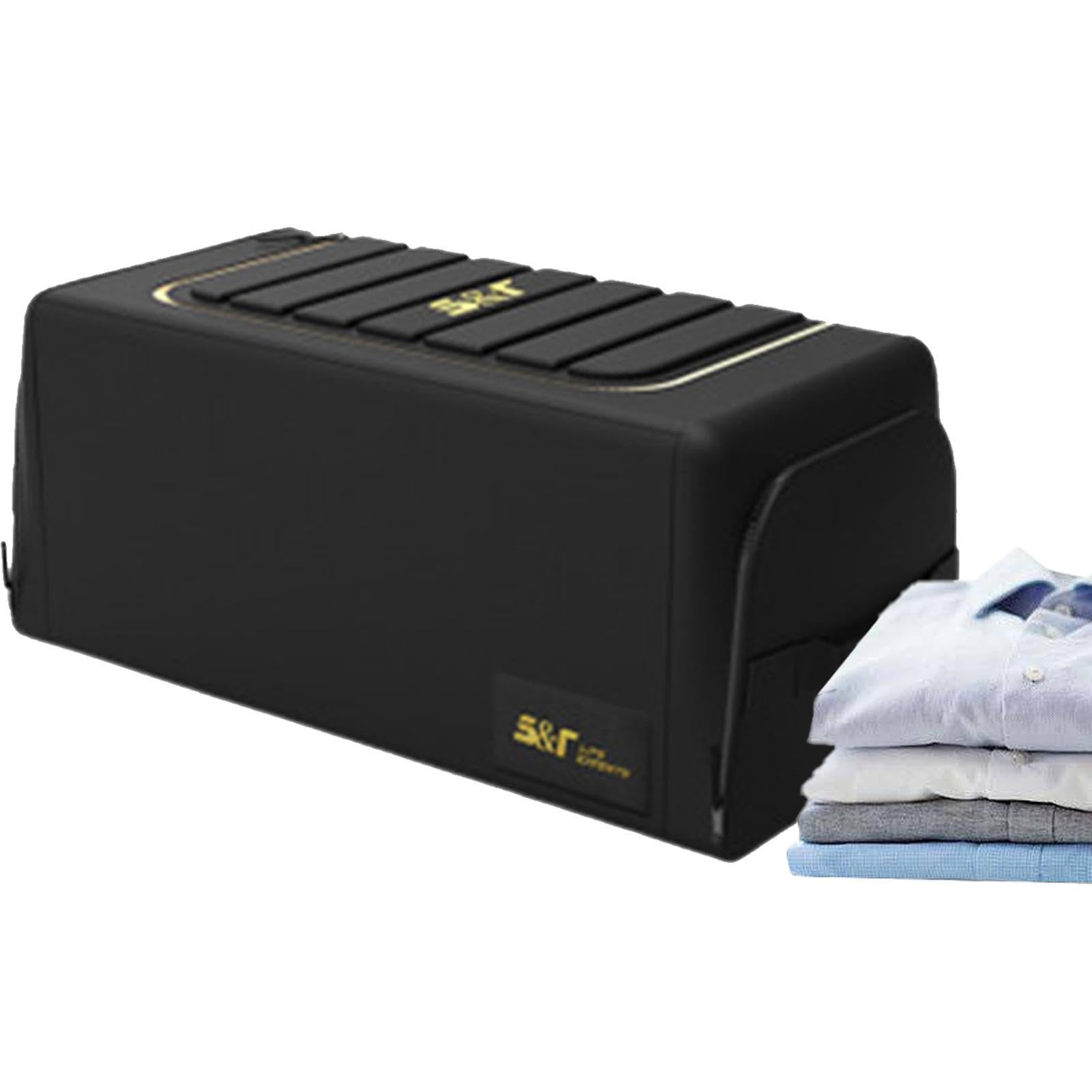 Organizzatore per bagagliaio auto pieghevole nero con coperchio