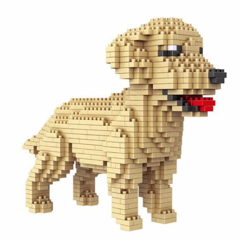 Atomic Building Cane Golden retriever. Figura da costruire con nano mattoncini. 950 pezzi.